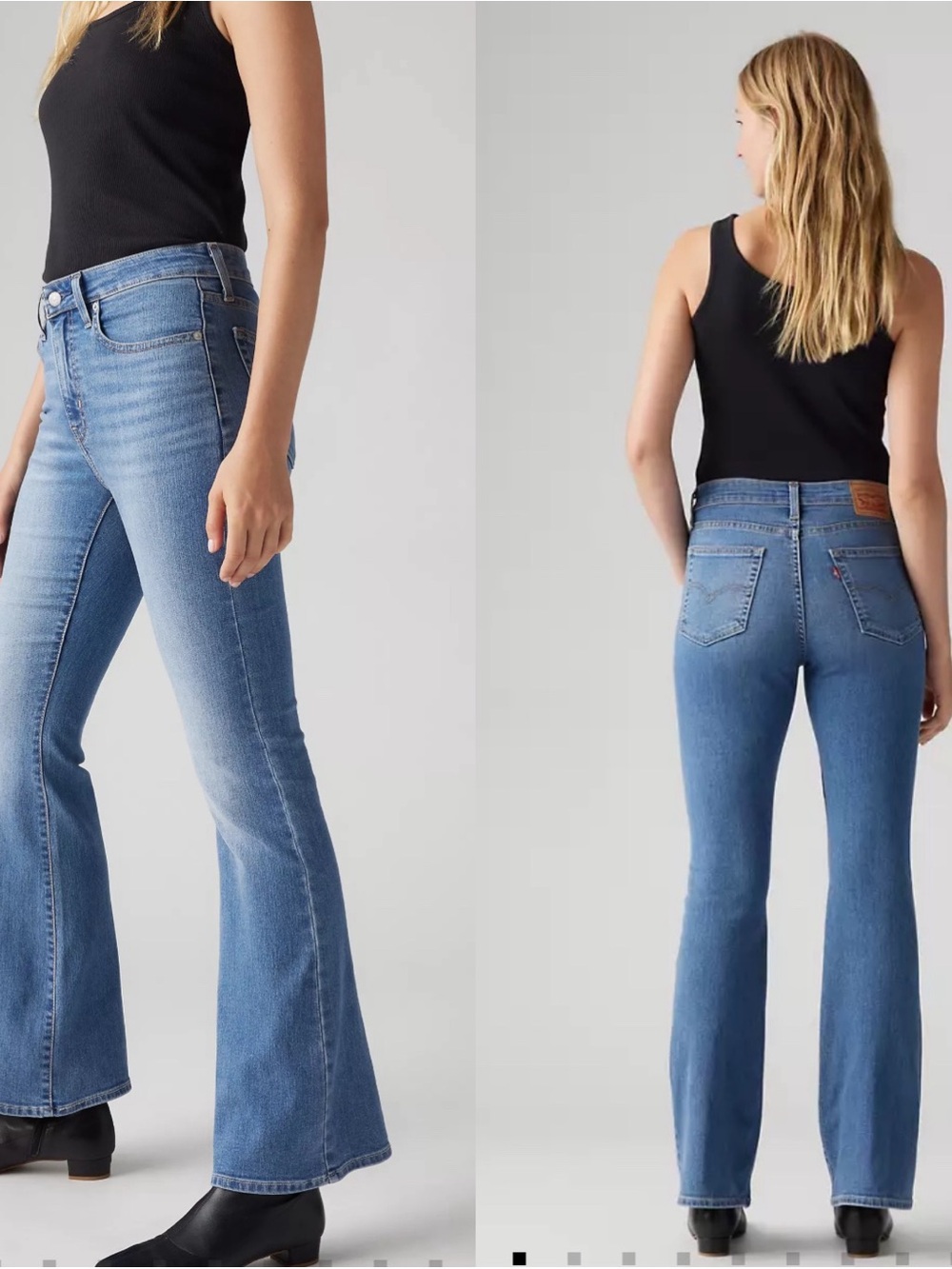 Levi's Women's 726 Flare Jeans Medium Wash High Rise Stretch Western W28 L32
